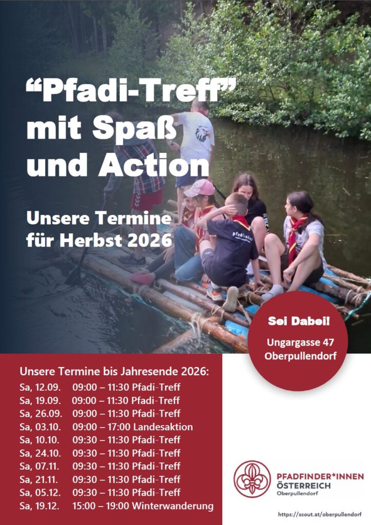 Plakat mit Terminen